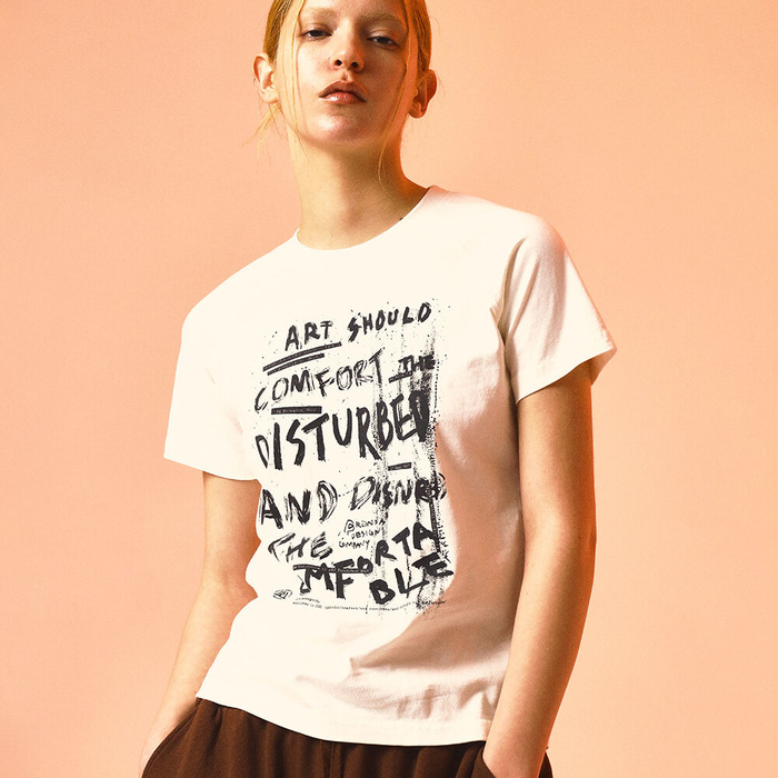 韓國PRENDA - ART COMFY PIGMENT TEE CREAM